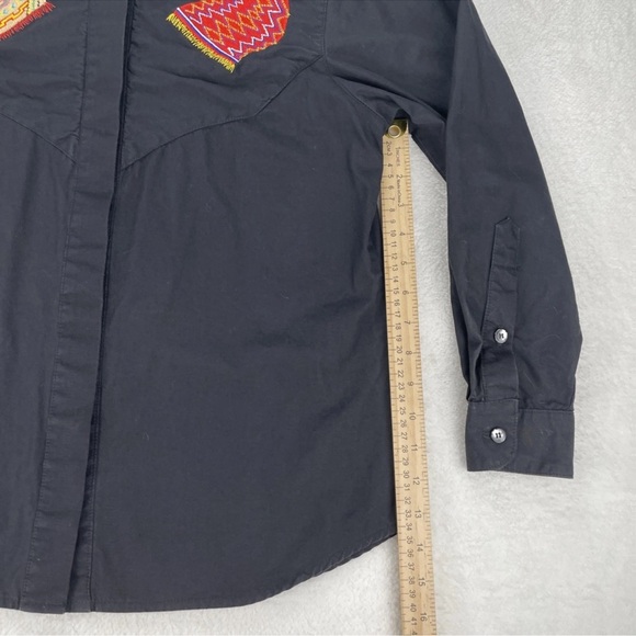 VTG Gerard By Pege Shirt Womens Small Southwest Aztec Long Sleeve Western Cowboy - Picture 12 of 12
